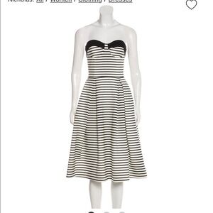 NICHOLAS Black and White Striped Dress
